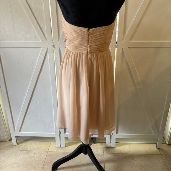 Jenny Yoo Strapless Mini Prom A Line Chaffon Dress Size 4 - Picture 5 of 13